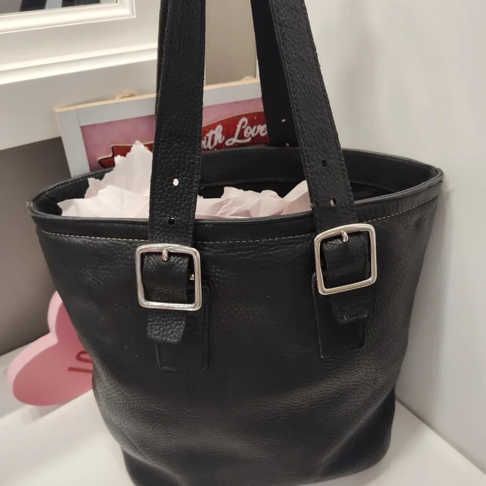 🖤Rare Vintage 90's Coach Hamilton Milbrook Pebbled Leather Shoulder Tote #9600 - Picture 8 of 16